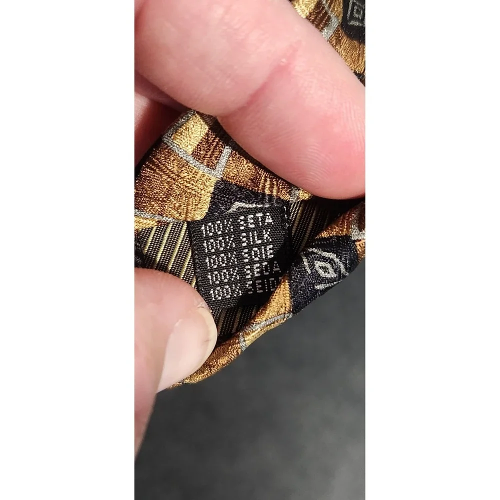 BACI Made in Italy Tie Geometric Gold Black 62